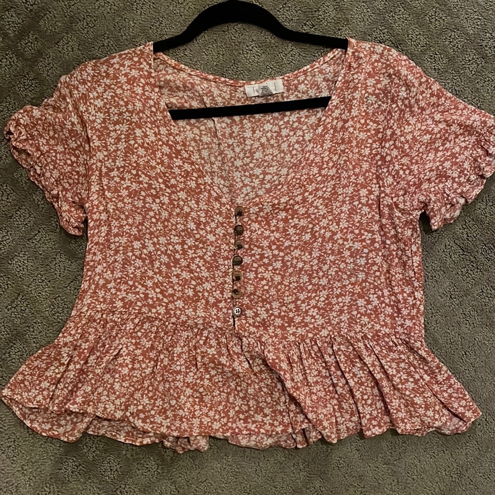 pink floral top